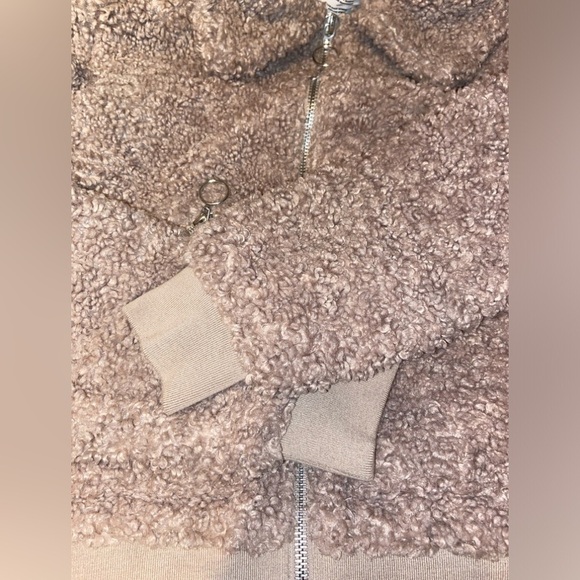 Women’s‎ GARAGE beige bomber style teddy coat size MEDIUM - Picture 11 of 15